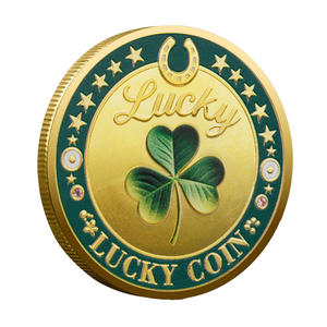 Монета удачи «Фортуна Аетернум»: сувенир из металла с УФ-печатью, рельефным изображением клевера и слона, индивидуальный дизайн, подарок на заказ - Product Image 3