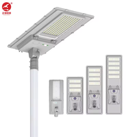 Farola Solar Integrada Todo en Uno de Alto Lumen con Resistencia al Agua IP65, 300W 400W 500W, Lámpara LED de Aluminio para Exteriores