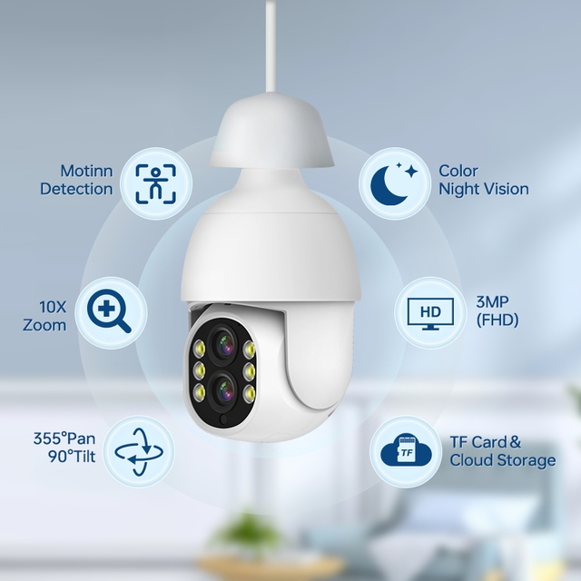 Cheap Smart WiFi Indoor PTZ Mini Camera with 2-Way Audio Human Motion Tracking Data Storage Options in Memory Card or Cloud