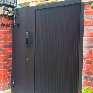 Morden Phong Cách Sang Trọng 3D Nhôm Điện Cổng Thiết Kế Hiện Đại Biệt Thự Cổng Cho Sân Đường Lái Xe Trượt Lối Vào Hàng Rào Phần Cứng - Product Image 4