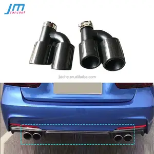 Carbon Fiber Rear Bumper Universal Exhaust Tips Stainless Steel Car Muffler Pipes OO-OO For Audi for benz for BMW for Jaguar