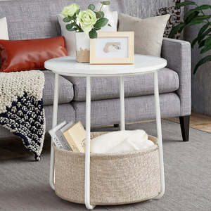 Cross-border <b>small</b> apartment home sofa <b>side</b> <b>table</b> modern minimalist bedroom living room <b>small</b> tea <b>table</b> creative wooden <b>round</b> - Product Image 1