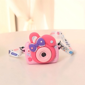 Mini appareil photo numérique pour étudiants DLC, housse en silicone à motif de personnage de dessin animé, double objectif HD, caméra vidéo 1080P pour enfants, photographie - Product Image 1