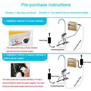 Robinet intelligent en acier inoxydable 304, purificateur d'eau domestique, affichage de la valeur TDS, 1/4\" 3/8\" 24V, écran tactile, filtres à eau intelligents - Product Image 5