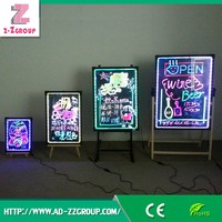 Tableau d'écriture créatif DIY avec LED RVB, tableau de messages LED, écriture fluorescente