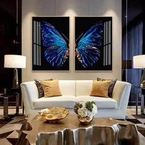 Luce moderna lusso Islam immagine decorativa soggiorno dipinti animali natura morta diamante disegno cristallo porcellana Wall Art