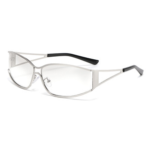 WELTA New Metal Frame Sunglasses for Women Hollow Design <b>Eye</b> <b>Protection</b> Personality Street Shot Style Wm881 26g - Product Image 2