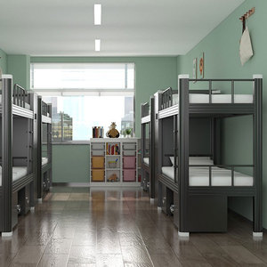 Industrieel Modern Design Stalen Volledig Stapelbed Opbergladen Trap Zwaar Metaal Voor Twee Volwassenen Voor Slaapzalen In Slaapzalen - Product Image 5