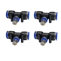Connecteurs à Air PE 6MM 8MM 10MM 12MM raccord de brumisation raccord rapide raccord de verrouillage à glissière Tee 3 voies tuyau en plastique connecteur de tuyau d'eau