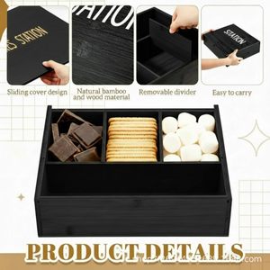 S'Mores Station <b>Storage</b> <b>Box</b> With Compartments For Snacks Marshmallows Gourmet <b>Camping</b> Kitchen Accessory Set - Product Image 3