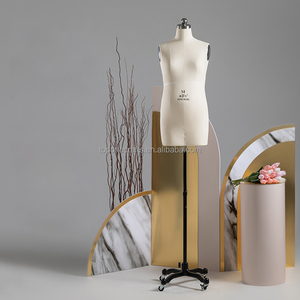 Offre Spéciale tissu affichage demi-corps femme réglable <span class=keywords><strong>couture</strong></span> robe drapé <span class=keywords><strong>buste</strong></span> forme <span class=keywords><strong>couture</strong></span> mannequins vêtements <span class=keywords><strong>Mannequin</strong></span> torse - Product Image 5