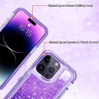 Coque à paillettes liquides pour iPhone 18 17 16 15 14 13 12 11 Pro Max, étui de luxe antichoc robuste avec liquide flottant