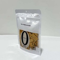 Sac d'emballage de collation en papier kraft blanc imprimé personnalisé Croustillants Chips Sac autoportant à fermeture éclair avec fenêtre transparente, trou de suspension