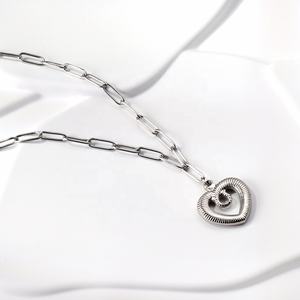 <b>Simple</b> Dancing Dance Waterproof Stainless Steel Delicate Pendant <b>Necklace</b> Love Heart Chain Mama <b>Necklace</b> for Women - Product Image 6