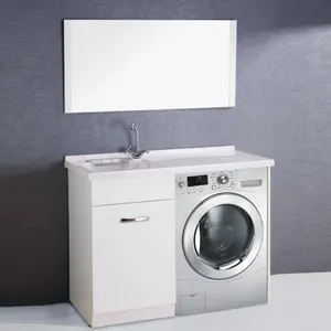 Lavandini per WC bagno lavello per lavanderia con specchio e lavatrice e lavabo rubinetto per bagno mobili prefabbricati