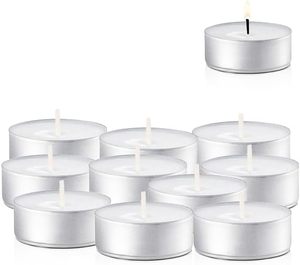 100 Pack Unscented Smokeless <b>Tea</b> <b>Light</b> Candles With 8 Hours - Product Image 1
