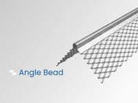 Cornières en métal durables pour stuc 50x50mm, profilés d'angle pour plâtre et cloisons sèches, pour la construction et le plâtrage.