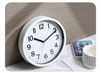 Horloge murale analogique à aiguilles en quartz, simple face, en plastique, style Art Déco traditionnel, antique, promotion publicitaire, cadeau