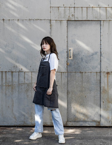 Hot Sell Cotton Denim <b>Apron</b> Fashion Korean Adult Baked Overalls - Product Image 5