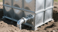 Réservoir d'eau potable de qualité alimentaire Aike 10000 litres, réservoir de stockage d'eau modulaire en acier inoxydable