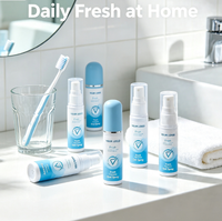 Spray buccal frais personnalisé, rafraîchisseur d'haleine à marque privée, formule, saveur et emballage sur mesure, spray buccal portable pour usage quotidien