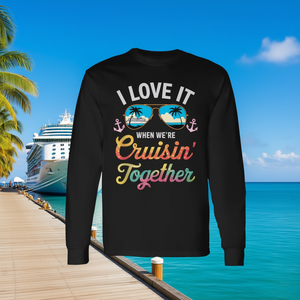 Me encanta cuando viajamos juntos, camiseta de manga larga, camiseta familiar para viajes en crucero - Product Image 3