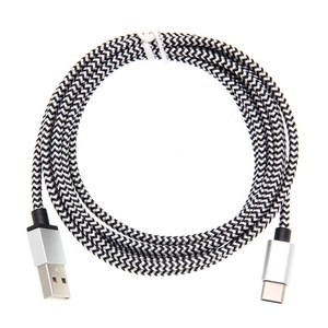 Câble USB-C de type C en tissu de 2 m, câble de synchronisation de données, câble de charge rapide USB vers type C pour <span class=keywords><strong>Xiaomi</strong></span> <span class=keywords><strong>Redmi</strong></span> <span class=keywords><strong>Note</strong></span> <span class=keywords><strong>9</strong></span> Samsung S10 - Product Image 4