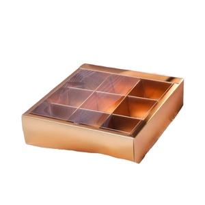 Divisore di carta personalizzato design personalizzato all'ingrosso fatto a mano arte colorata scatole regalo di cioccolato oro fatto in casa - Product Image 6