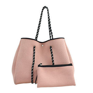 Bolso de playa de neopreno rosa para bebé de verano con decoración de cadena de hombro grande - Product Image 4