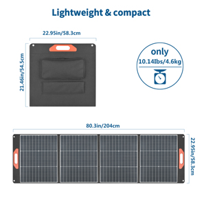 Panneau solaire portable pliable Quad Fold 200W avec support de montage réglable pour installation au sol <span class=keywords><strong>Home</strong></span> <span class=keywords><strong>Depot</strong></span> MC4 ANDERSON - Product Image 5