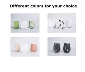 Collapsible Custom Egg Shape Food Grade Silicone Wine Glass Unbreakable Portable Silicone <b>Cups</b> for Party - Product Image 5
