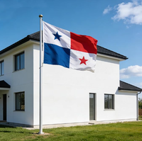 Bandera de Panamá 3x5 pies, poliéster de lujo resistente y duradero, para interior/exterior con rayas cosidas y ojales de latón
