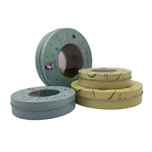 Dongguan Hersteller Großhandel Blechdose Metallverpackungsbox Blechdose für Kekse runde benutzerdefinierte Kuchen-Dosen zum Backen