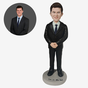 100% saf el yapımı tamamen özel kişiselleştirilmiş beyefendi Bobbleheads özel erkek 3D heykelleri - Product Image 1