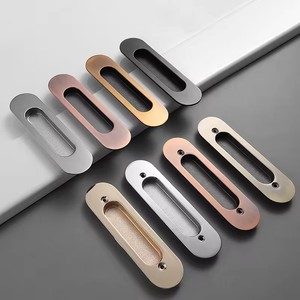 Manija de puerta sin perforación, manija plana oscura para puerta de cocina de vidrio Canggu, manija deslizante adhesiva - Product Image 5