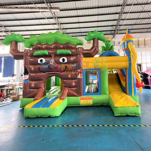 บ้านลมเป่าลมรูปต้นไม้เทพนิยายสำหรับเด็กเล่นกลางแจ้ง พร้อมสไลเดอร์ - Product Image 1