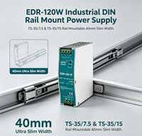 Alimentation électrique sur rail DIN mince de 40 mm, 120 W, 12 V 10 A, 24 V 5 A, 48 V 2,5 A, alimentation industrielle à découpage, convertisseur AC/DC