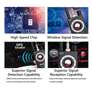 Détecteur d'insectes audio K18 1MHz-6.5GHz Signal GPS Tracker RF Détecter le détecteur anti-<span class=keywords><strong>espion</strong></span> sans fil pour protéger la vie privée Détecteur d'insectes - Product Image 2