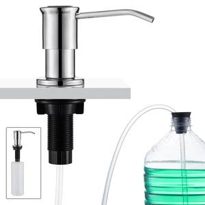 ที่จ่ายสบู่ล้างจานแบบติดตั้งบนเคาน์เตอร์ทรงสี่เหลี่ยม ผลิตจากโครเมียม - Product Image 1