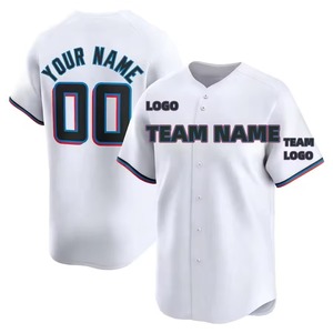 Custom Made Unisex <b>Baseball</b> Softball Two Button Jersey Plus Size Breathable Lightweight Anti-Bacterial Quick Dry Team Wear 100% - Product Image 3
