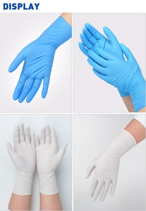 Extra Durable 6Mil Black Nitrile Disposable Gloves <b>Powder</b> Free Anti-slip Allergy Free Gathered Cuff <b>Textured</b> Fingertips General - Product Image 2