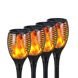 Lampe torche LED solaire extérieure super lumineuse, étanche, à effet scintillant pour jardin, vente en gros - Product Image 1