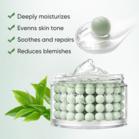 Crème hydratante pour le visage à la capsule de matcha, soin de la peau végétalien avec logo personnalisé, crème pour les taches brunes, hydratation, blanchiment, crème faciale en capsule