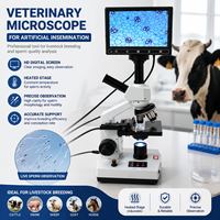 Mikroskop Biologi Komponen Laboratorium dengan Layar LCD 7 inci, Termostat, dan Penerangan LED, Grosir OEM