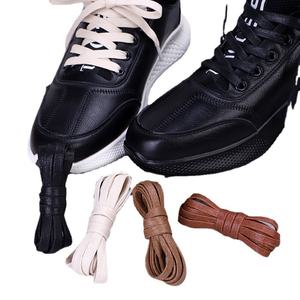 Lacets en coton ciré plats de qualité supérieure de 8 mm pour bottes et chaussures décontractées en cuir, lacets de mode de plein air de créateur en gros - Product Image 5