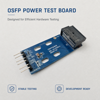 Carte de test d'alimentation OSFP de qualité industrielle - Température large plage de -45 à 85°C, 3,3V CC 2A I2C pour tests d'usure de modules optiques 1,6T
