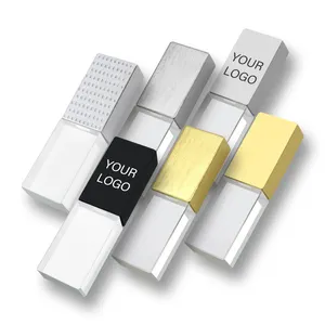 أقراص فلاش USB معدنية كريستالية سعة 8 جيجا وحدة ذاكرة قرصية منتج ترويجي للأعمال التجارية