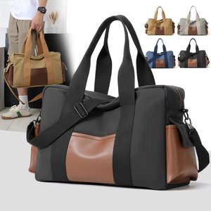 Sac fourre-tout en toile durable à grande capacité avec logo personnalisé, sac à bandoulière portable avec fermeture éclair, sac à main antivol, sac de voyage - Product Image 3