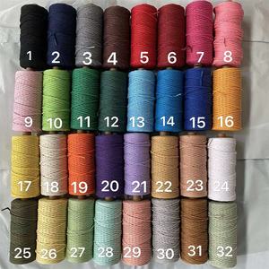 Corda de Algodão Reciclado para Macramê, Redonda e Colorida, 2mm <span class=keywords><strong>3mm</strong></span> 4mm 5mm 6mm, para Artesanato - Product Image 1