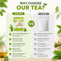 Teh Herbal Detox Pelangsing Perut Rata Cepat, Bakar Lemak dan Turunkan Berat Badan, Teh Campuran dalam Sachet atau Kantong